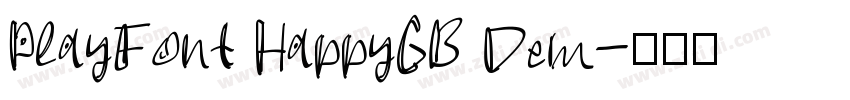 PlayFont HappyGB Dem字体转换